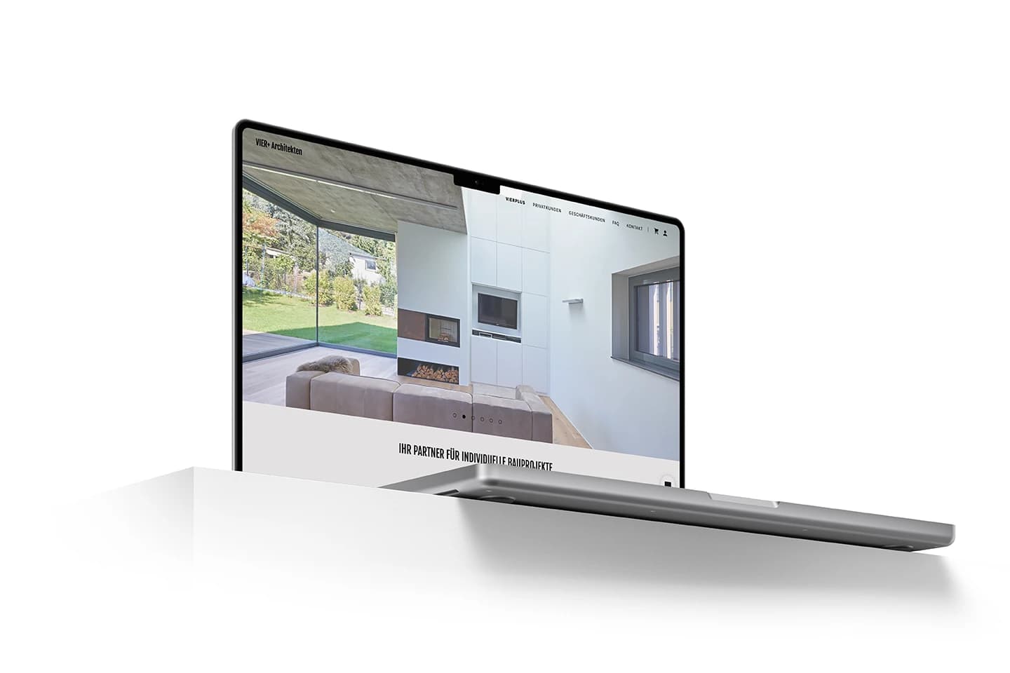 Vorher-Bild: Webseite von vierPLUS Webseite erstellt von weareajk.